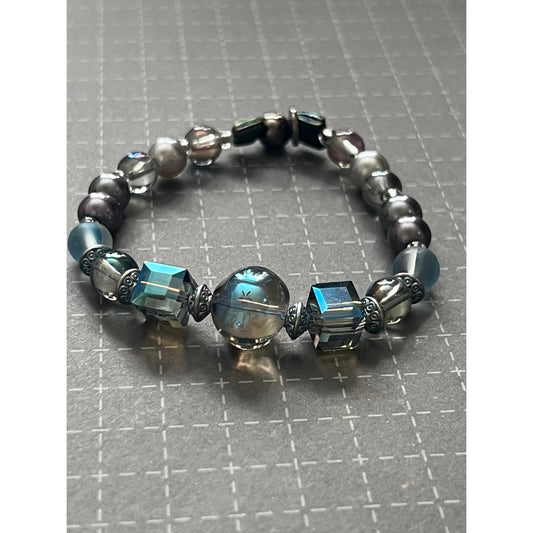 Glam Handmade Glass Pearls Bracelet Set Classy Unique Future-Core