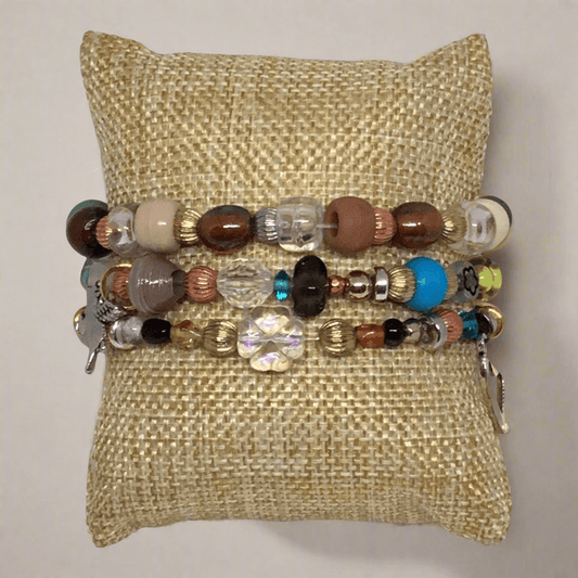 When Pigs Fly | Boho Mixed Media Multi Color Bracelets - Distinct Designs