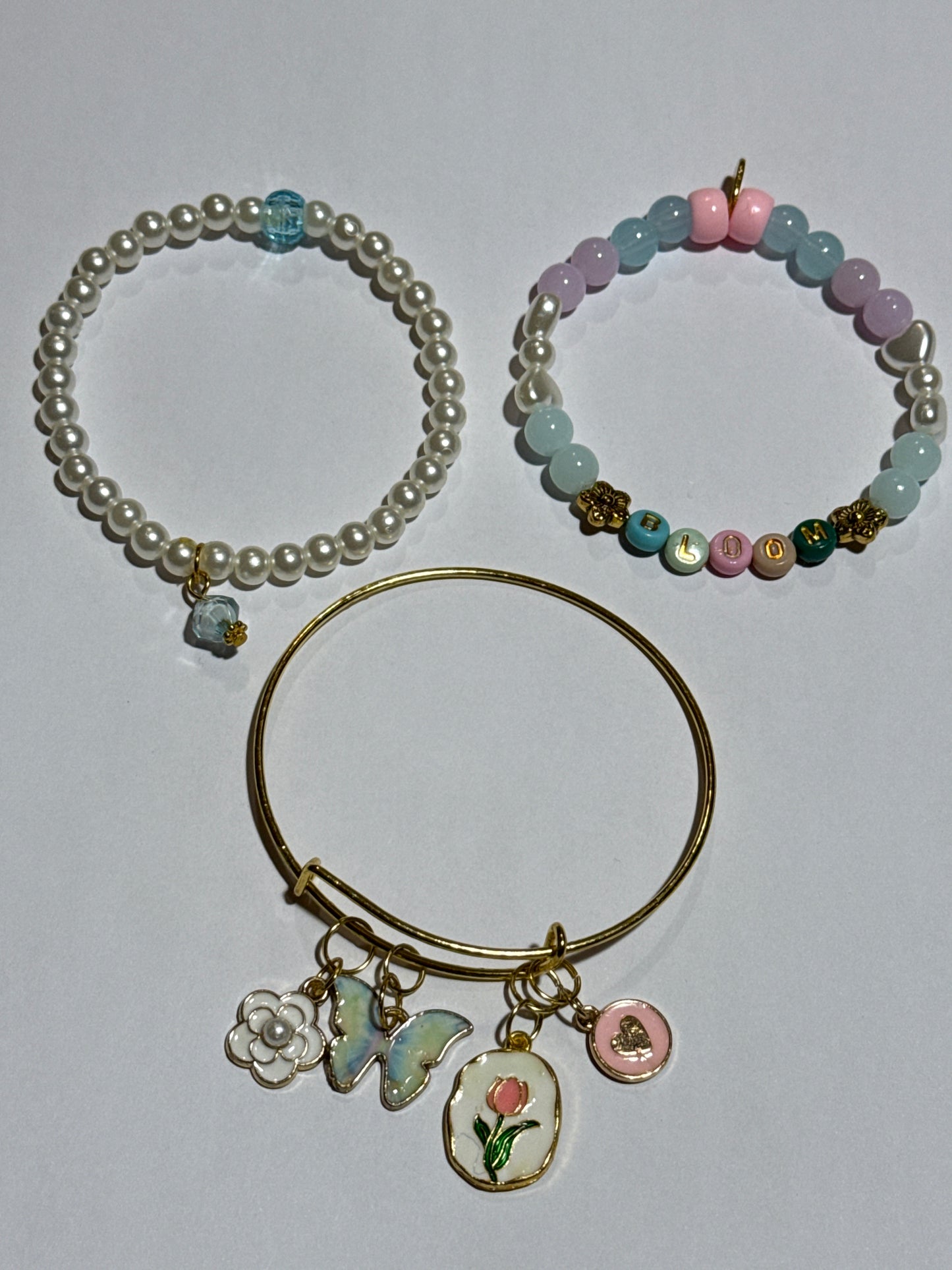 Bloom Bracelet Set | Playful Pastels & Floral Charm