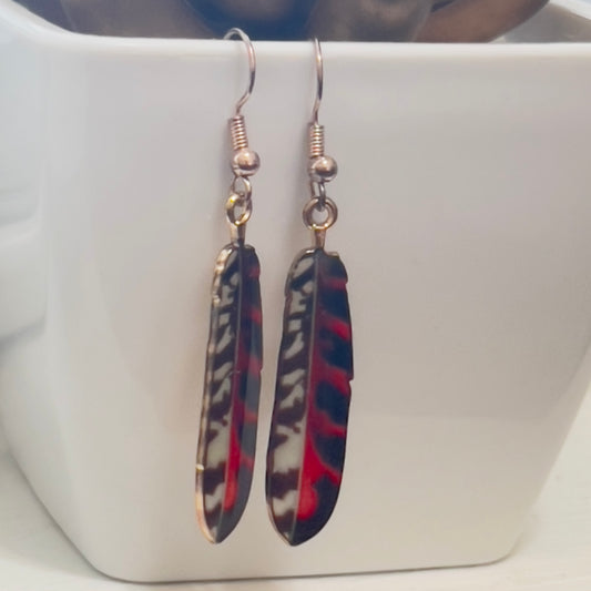 Dangle Feather Earrings | Bold Tribal Boho Handmade Jewelry