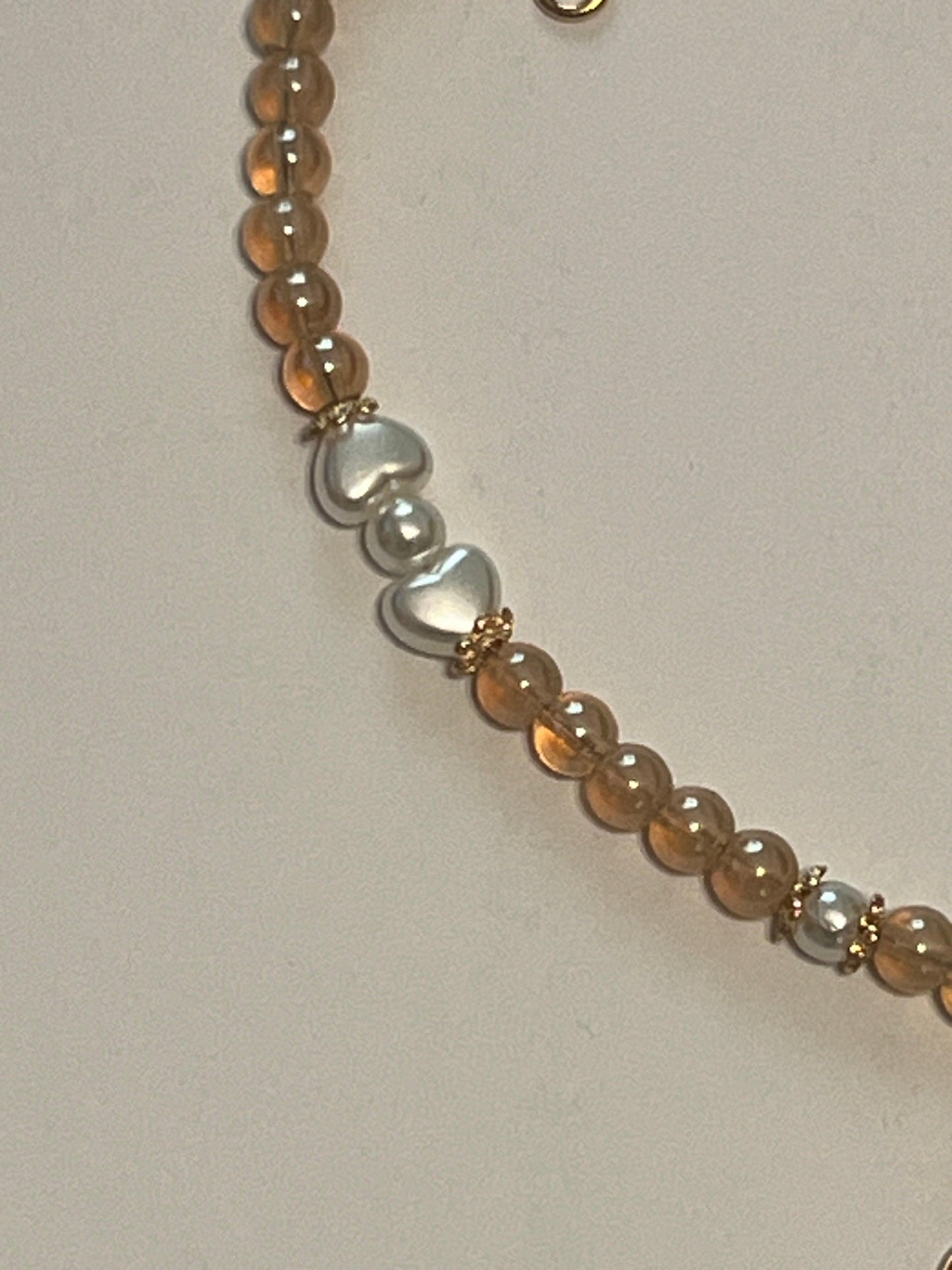 Kitty Bear Necklace | Champagne Glass Beads Hello Kitty Charm - Distinct Designs
