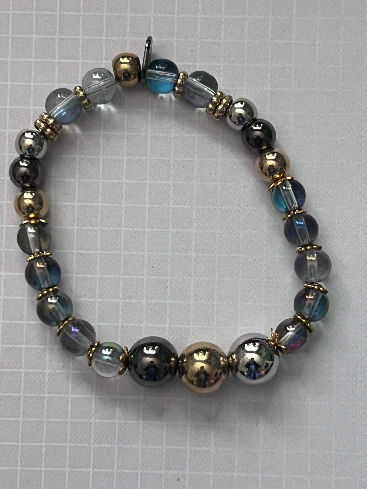 Next Galaxy Bracelet | Stackable Iridescent Glass Beads - Distinct Designs