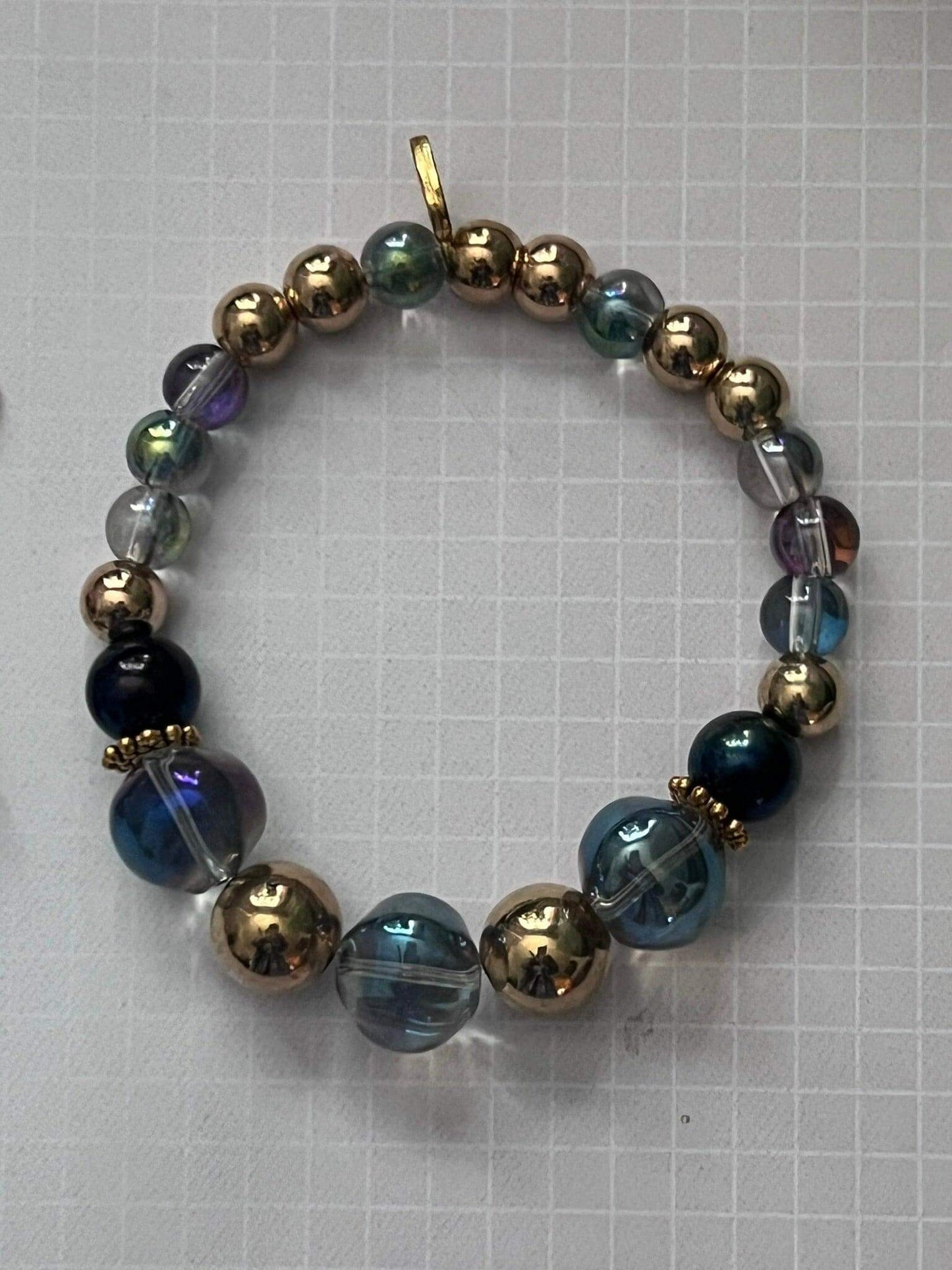 Star Gazer Bracelet | Handmade Iridescent Mixed Metals Design - Distinct Designs