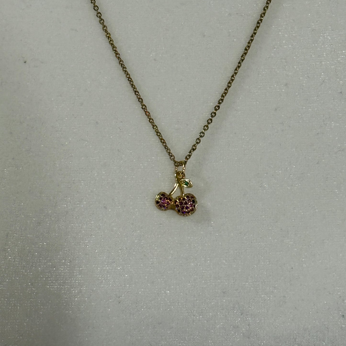 Cherry Bling Necklace | Playful Elegance & Sparkling Charm