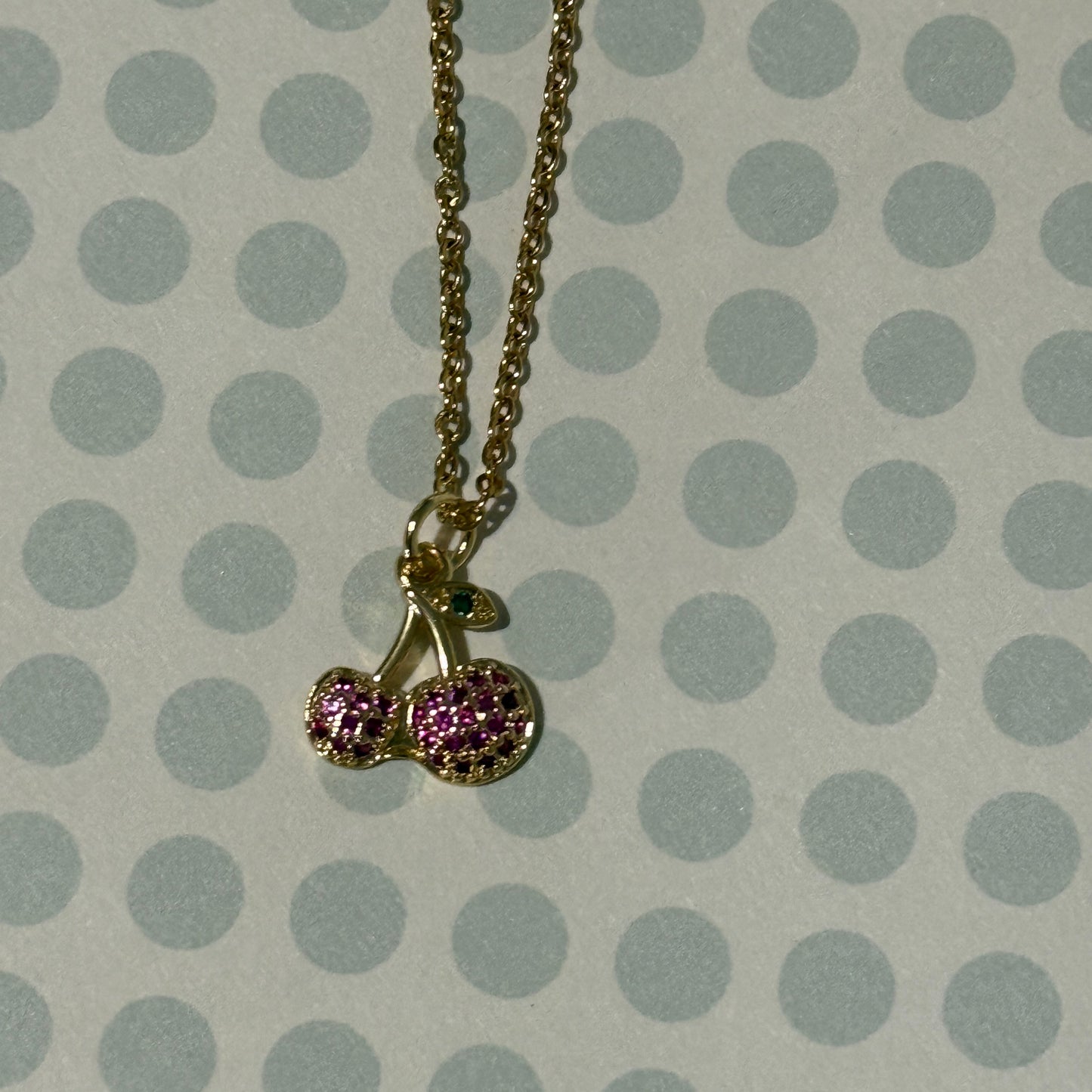 Cherry Bling Necklace | Playful Elegance & Sparkling Charm