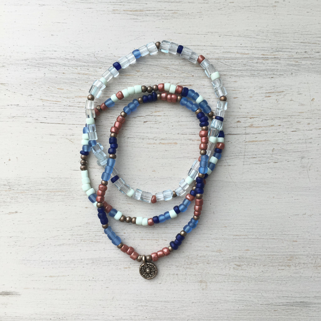 Dainty Tiny Glass Beads Bracelets Tribal Boho Handcrafted Jewelry
