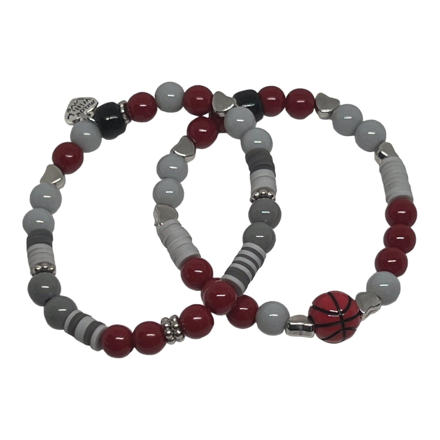 Hoops | Basketball Inspired Stretch Sporty Bracelet Set - Distinct Designs