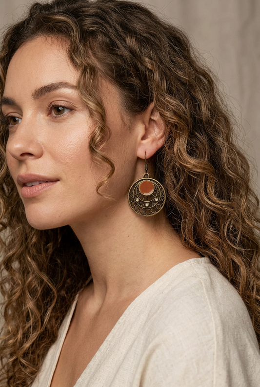 Antique Bronze Dangle Earrings | Boho Charm & Nature - Inspired Elegance - Distinct Designs