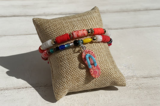 Beach Walk in the Sand Bracelet Set - Playful & Beachy Vibes - Distinct Designs