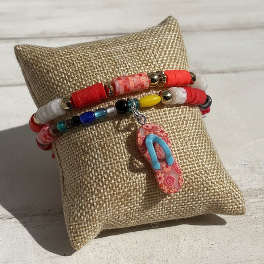 Beach Walk in the Sand Bracelet Set - Playful & Beachy Vibes - Distinct Designs