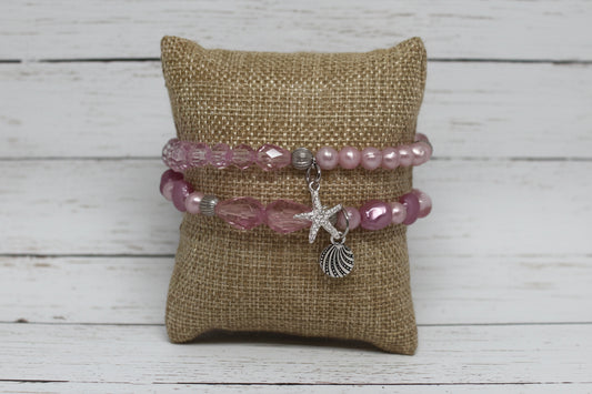 Beachy Stretch Bracelet Set | Coastal Landing Handmade Jewelry - Distinct Designs