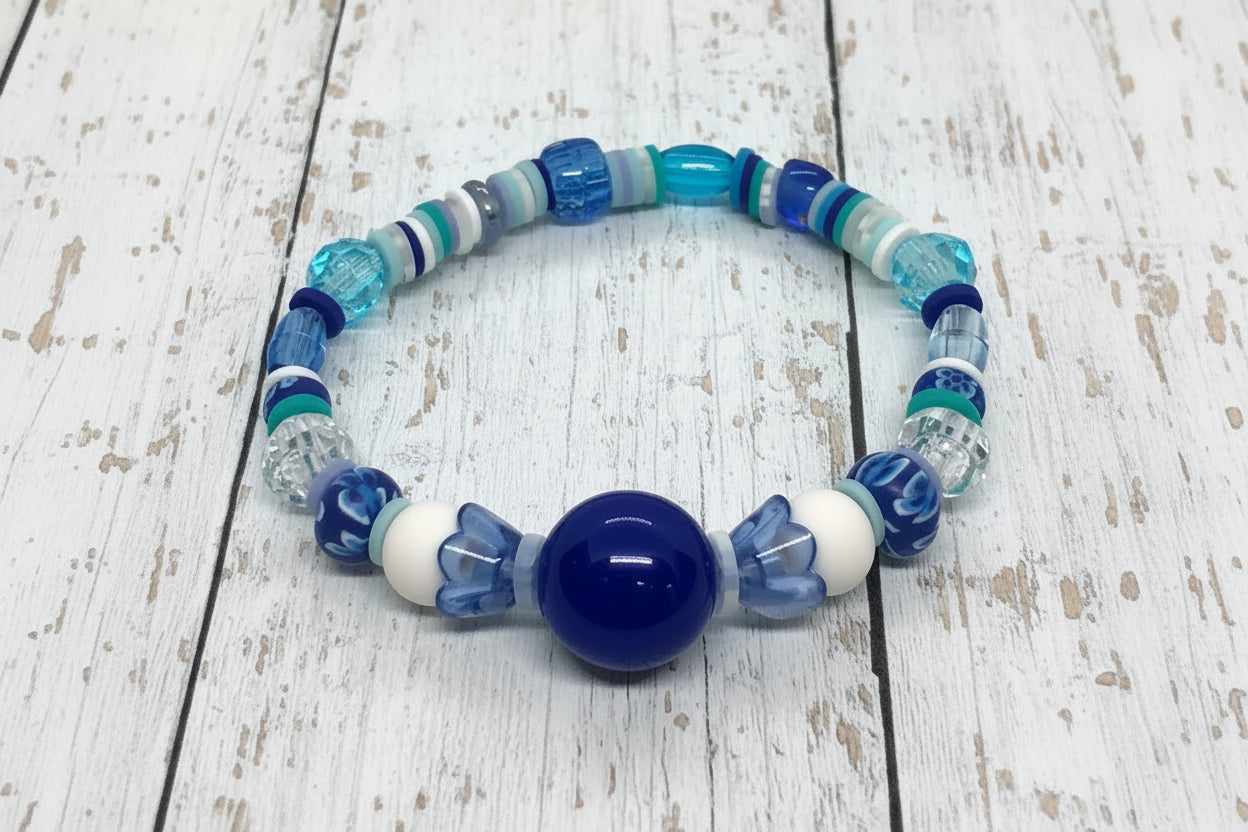 Beaded and Leather Bracelet Set | Boho Chic Handmade Jewelry - Distinct Designs