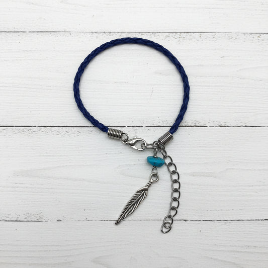 Beaded and Leather Bracelet Set | Boho Chic Handmade Jewelry - Distinct Designs