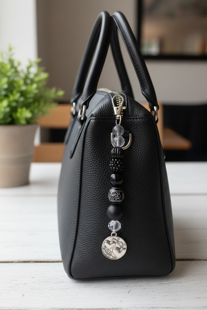 Beaded Bag Charm | Sparkly Inspirational Handmade Jewelry - Distinct Designs
