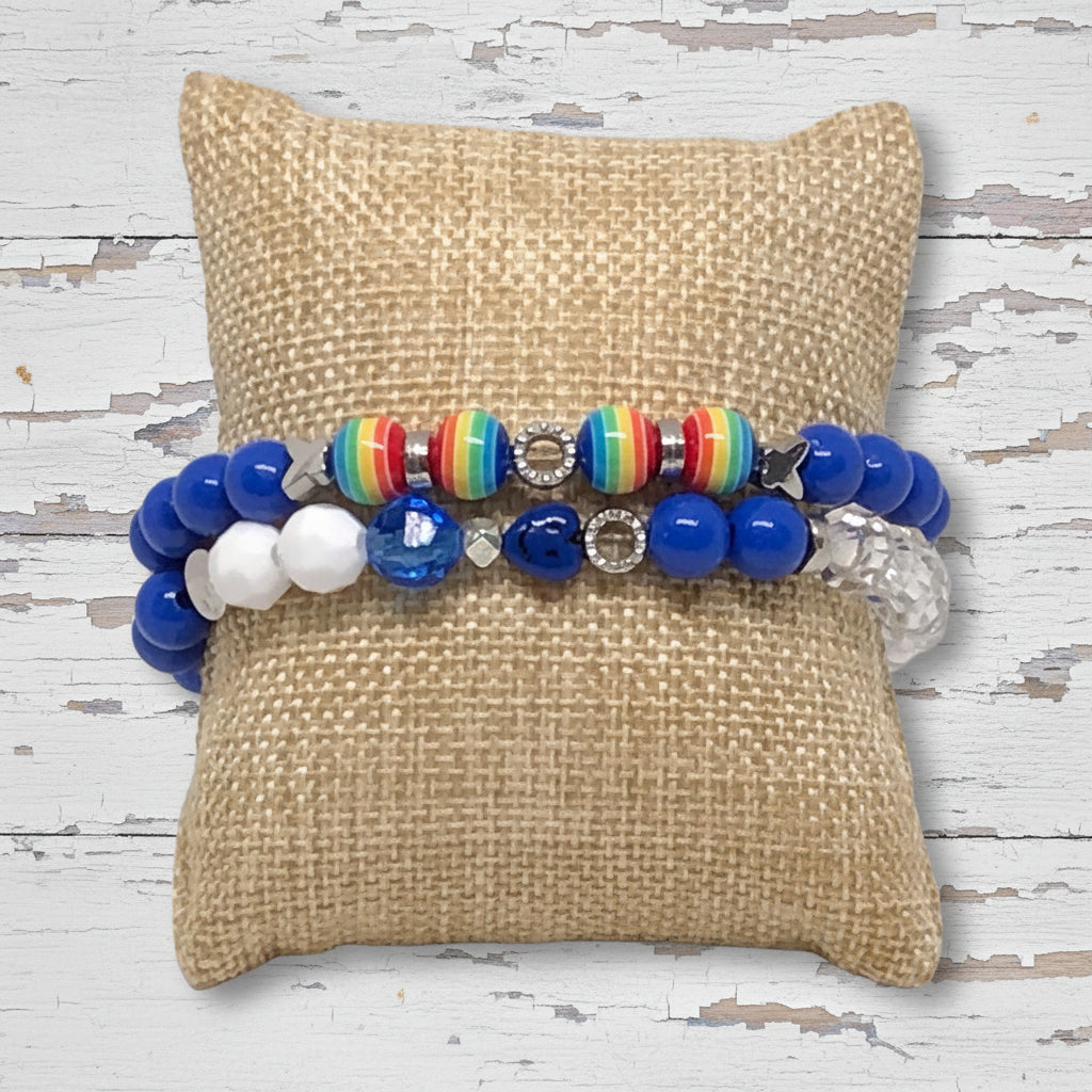 Beaded Stretch Bracelet Set | Colorful Friendship Handmade Jewelry - Distinct Designs