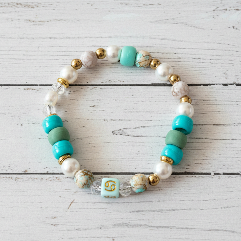 Beaded Zodiac Stretch Bracelet Set | Cosmic Collection Handmade Jewelry - Distinct Designs