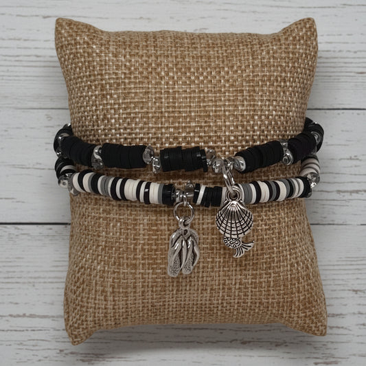 Clay Beads Friendship Charm Bracelet Set | Colorful Beaded Friendship Handmade Jewelry - Distinct Designs