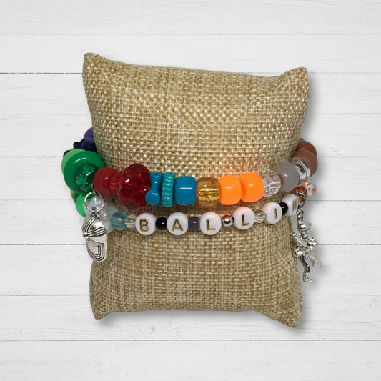 Colorful Baseball Friendship Bracelet Set | Sporty Chic Handmade Jewelry - Distinct Designs