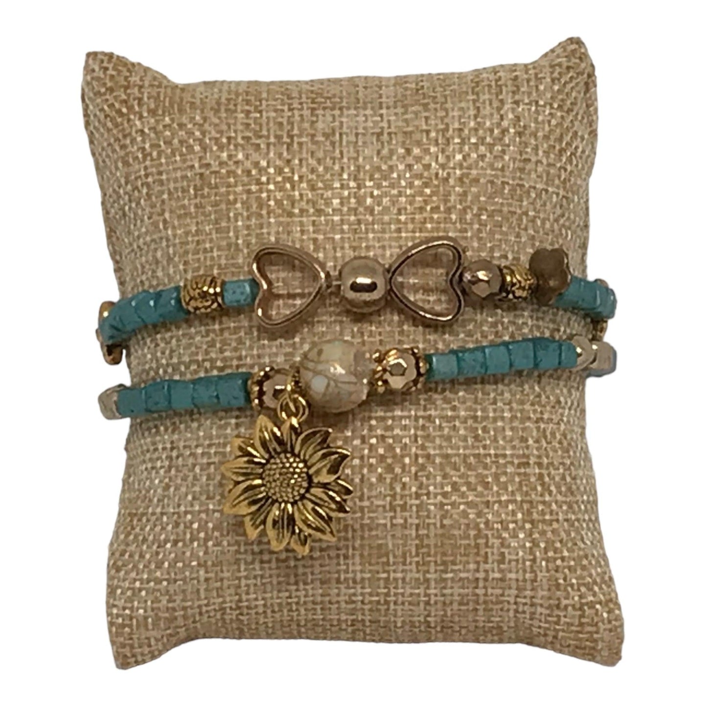Dainty Glass Beads Bracelet Set | Boho Chic Vintage Inspired - Distinct Designs