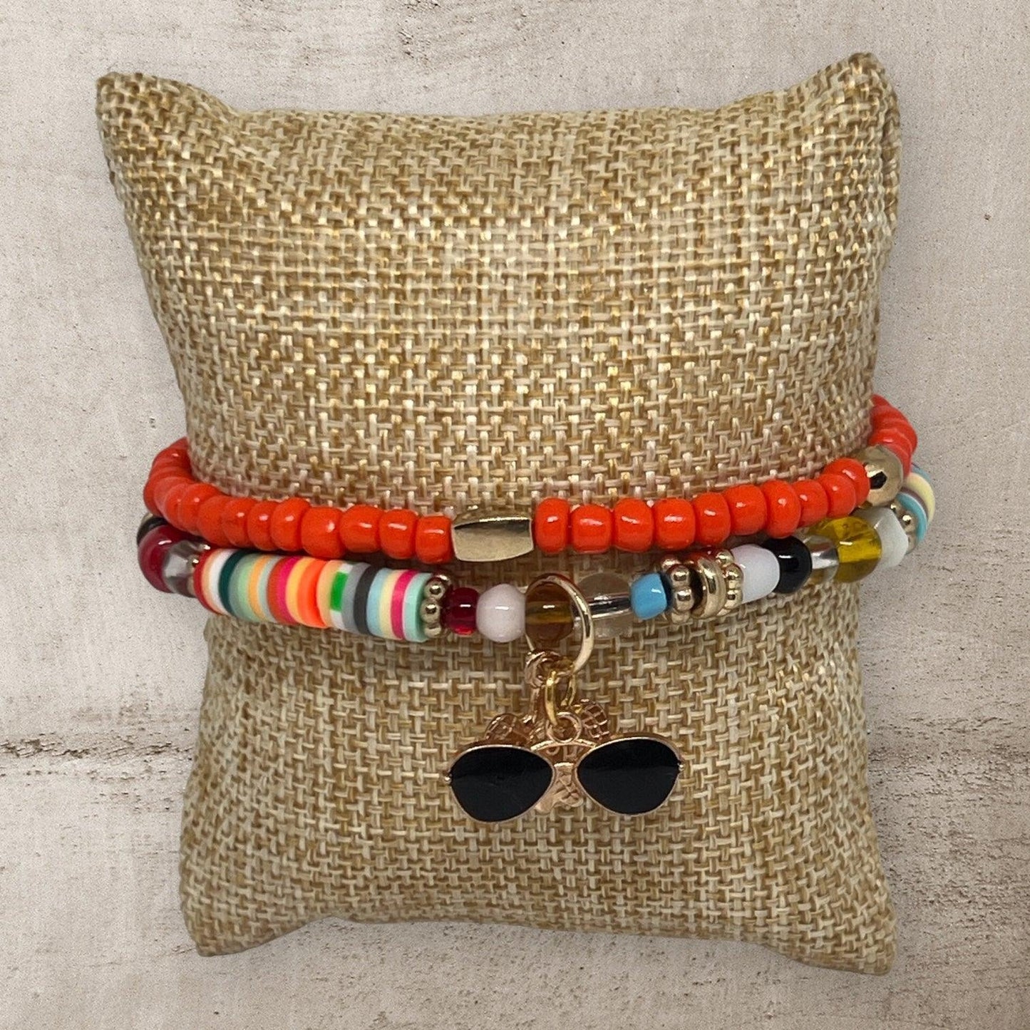 Eclectic Summer Stretch Bracelet Set | Island Spirit Handmade Jewelry - Distinct Designs