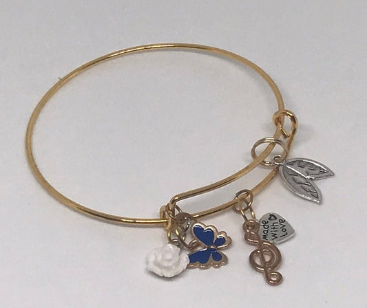 Floral Blue Bracelet Set | Bold Elegance & Confident Style - Distinct Designs