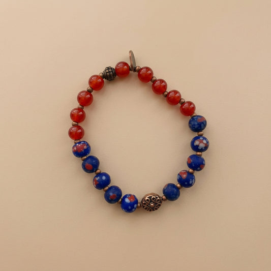 Glass Beaded Bracelet | Boho Chic Handmade Jewelry - Distinct Designs