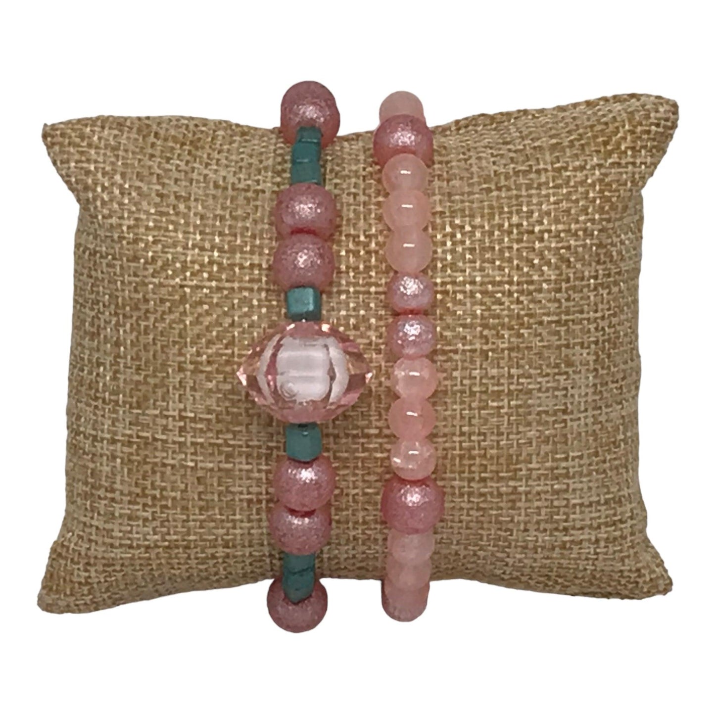 Glass Beaded Bracelet Set | Classic Elegance Handmade Jewelry - Distinct Designs