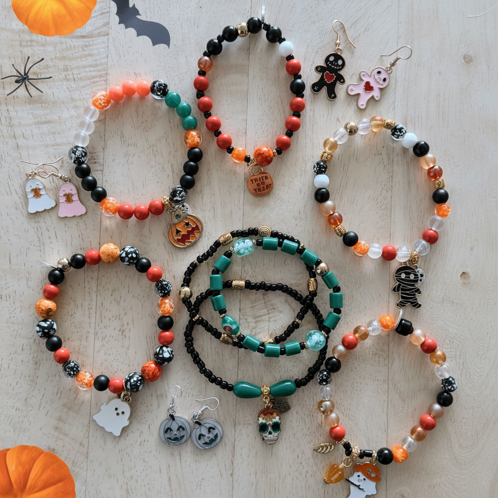 Glass Beaded Charm Bracelets | Witchy Glow Handmade Jewelry - Distinct Designs