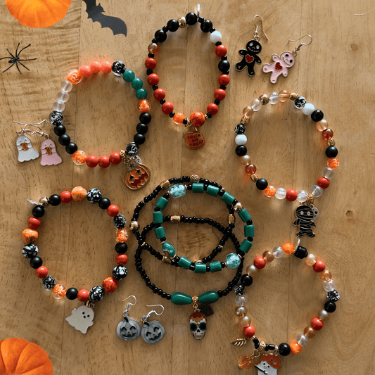 Glass Beaded Charm Bracelets | Witchy Glow Handmade Jewelry - Distinct Designs