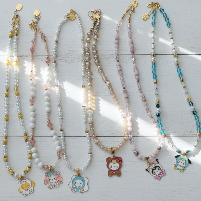 Glass Beaded Necklace | Handmade Kawaii Jewelry - Distinct Designs