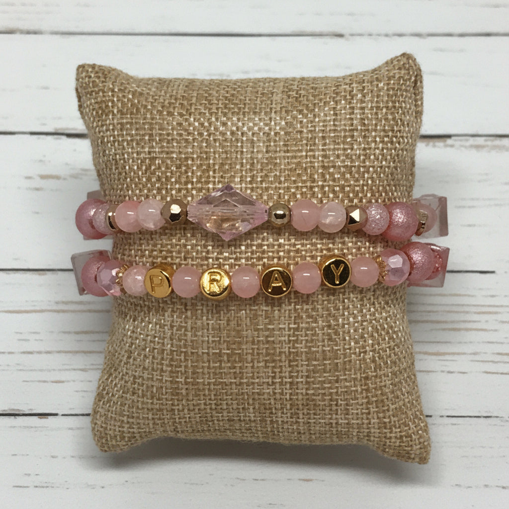 Glass Beads Bracelet Set | Classic Elegance Handmade Jewelry - Distinct Designs