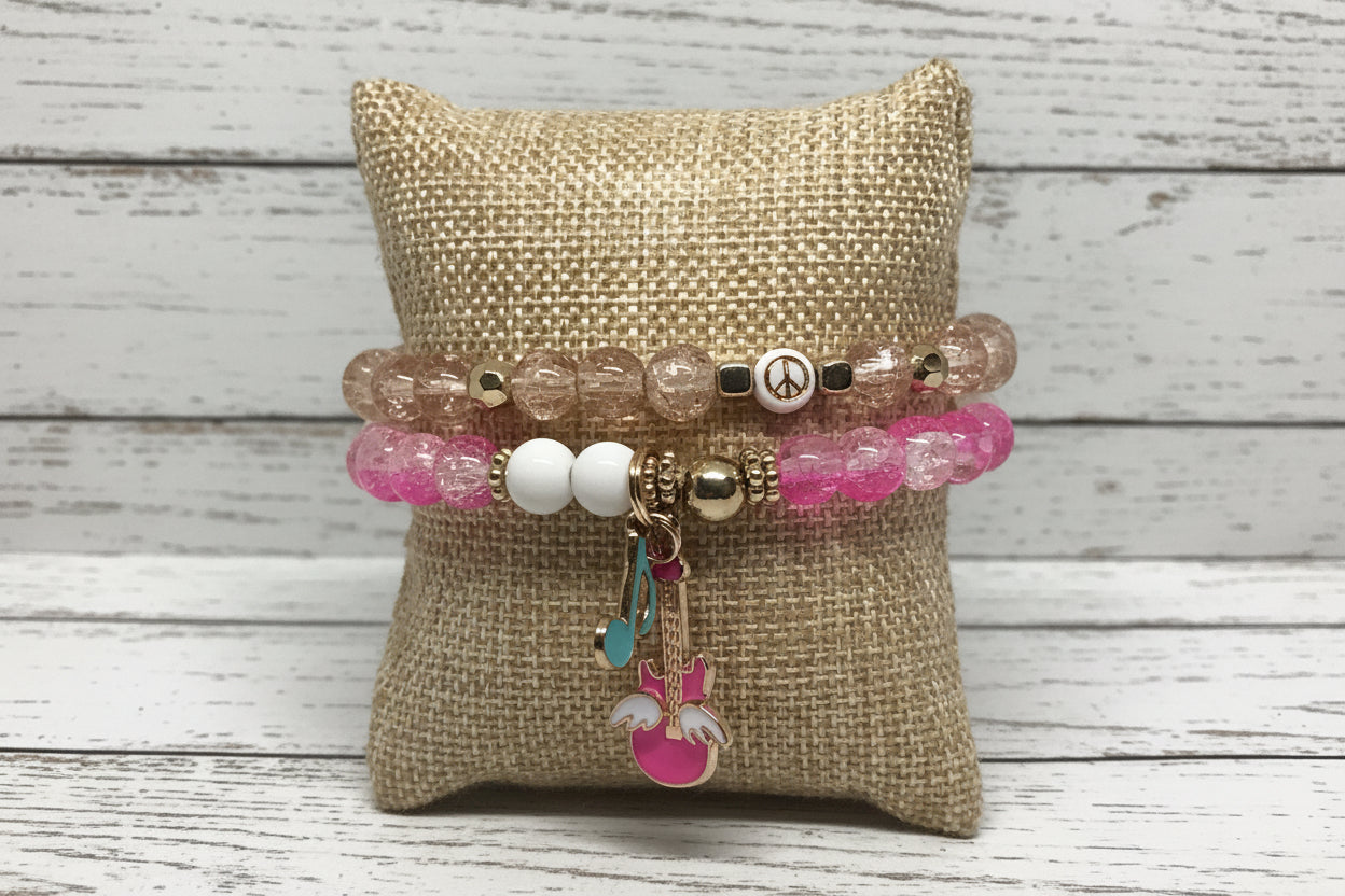 Glass Beads Bracelet Set | Throwback Handmade Jewelry - Distinct Designs