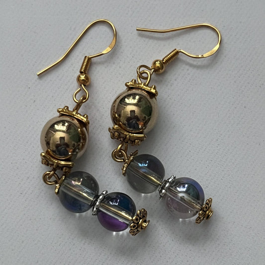 Glass Beads Dangle Earrings | Classic Vintage Handmade Jewelry - Distinct Designs