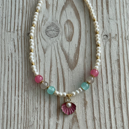 Glass Beads Necklace |Beachy Tropical Coastal Jewelry - Distinct Designs
