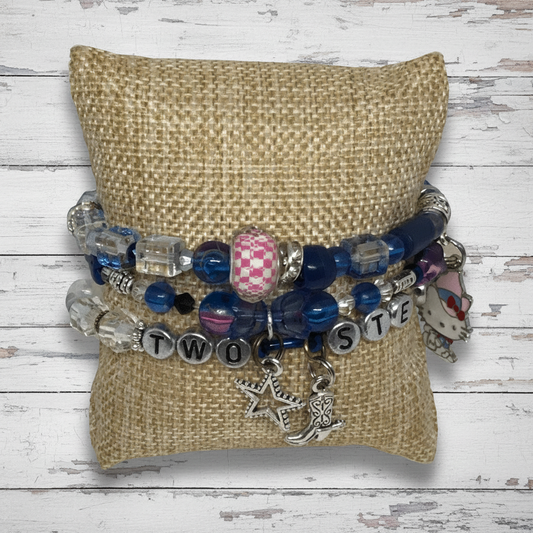 Glass Beads Western Charm Bracelet | Western Chic Handmade Jewelry - Distinct Designs