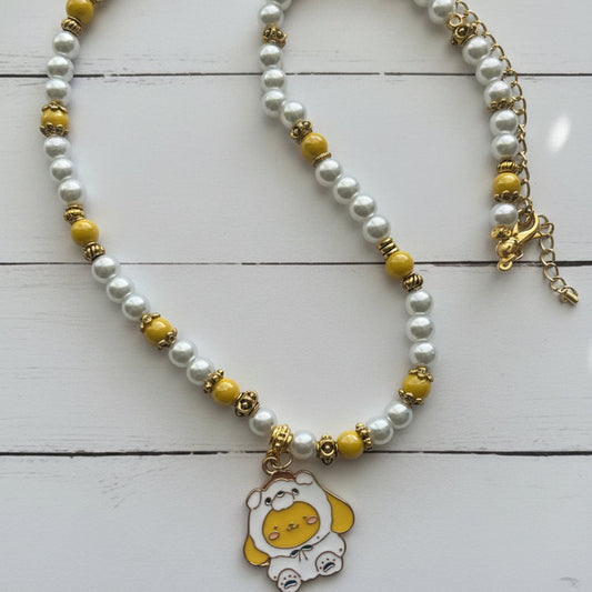 Glass Pearls Beaded Necklace | Handmade Kawaii Jewelry - Distinct Designs