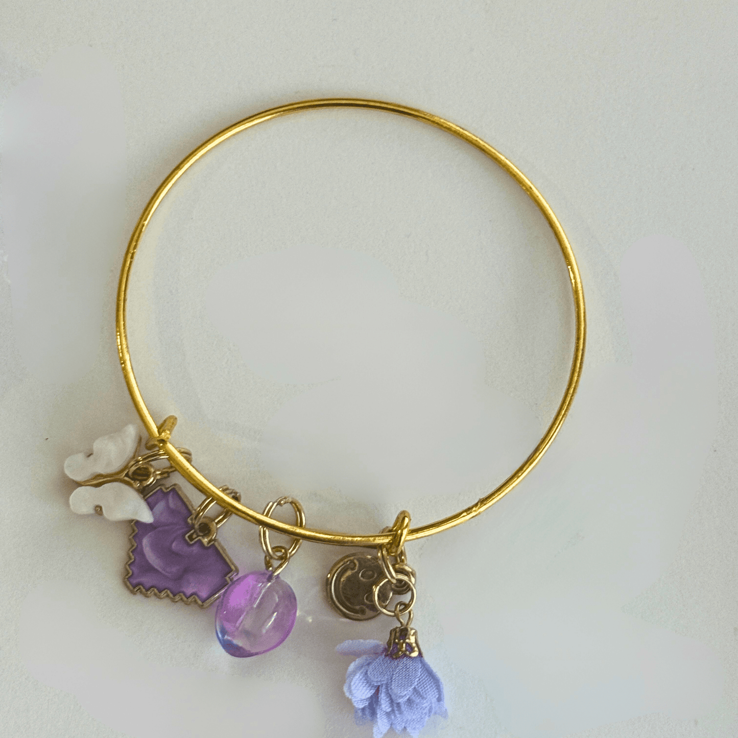 Glass Pearls & Porcelian Heart With A Floral Design | Porcelain Petals Handmade Jewelry Collection - Distinct Designs