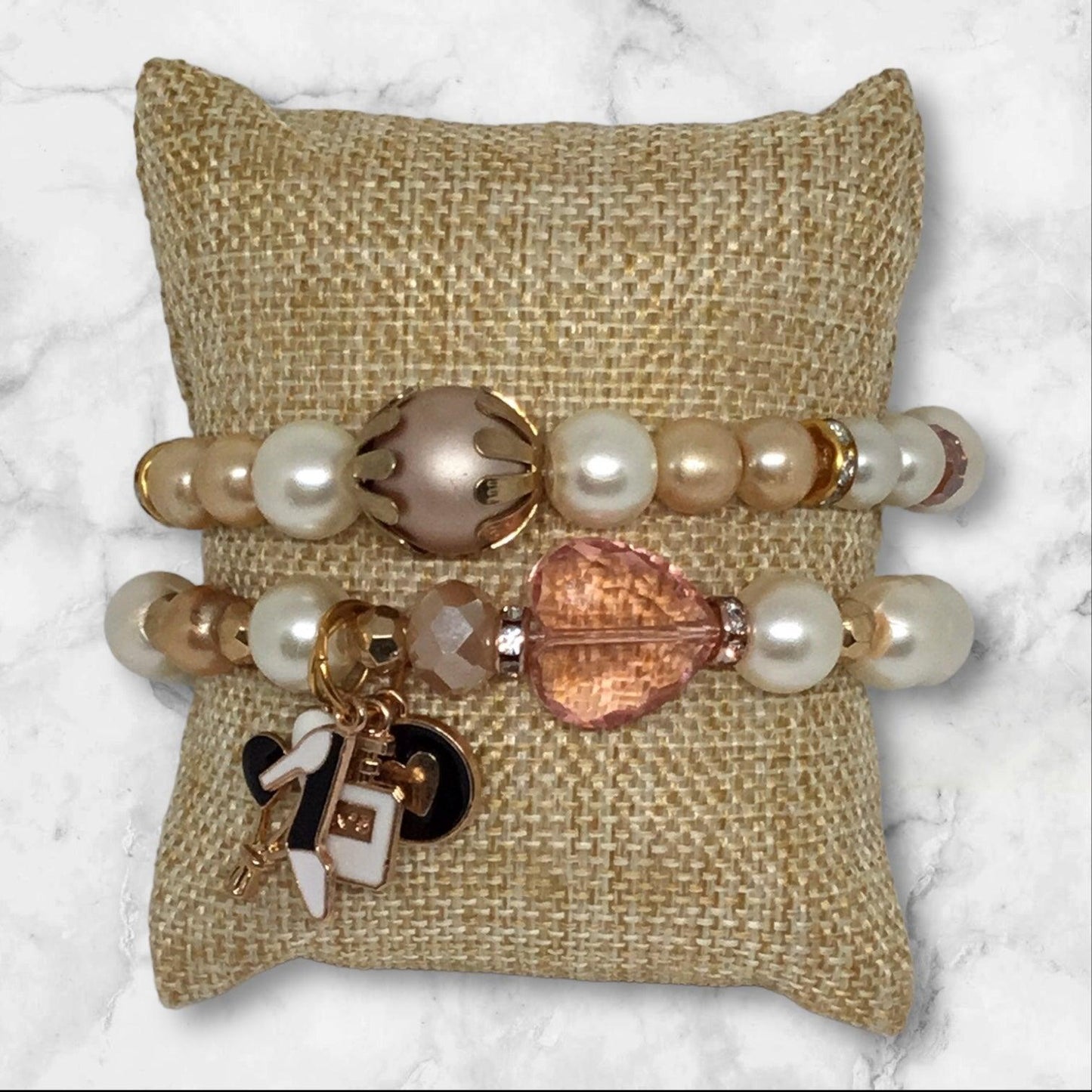 Golden Pearls Classy Bracelet Set - Classy Pearls - Distinct Designs