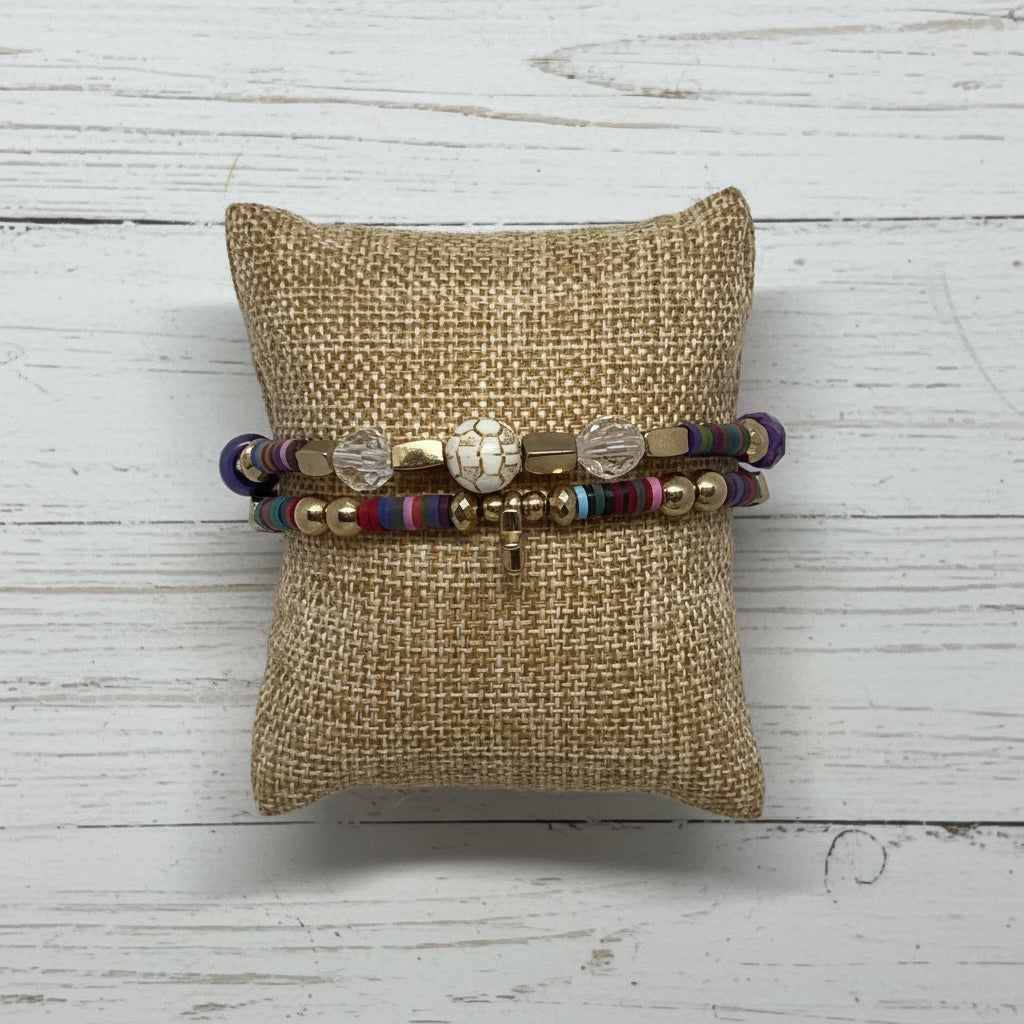 Heishi Clay Beads Friendship Bracelet | Sporty Chic Handmade Jewelry - Distinct Designs