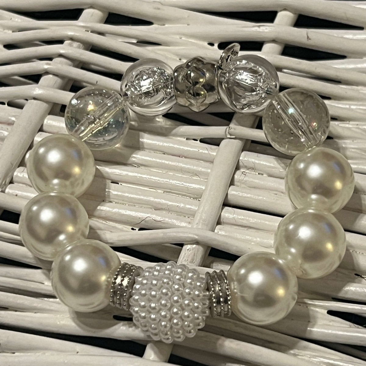 Ice & Snow Bracelet - Large Faux Pearls - Distinct Designs