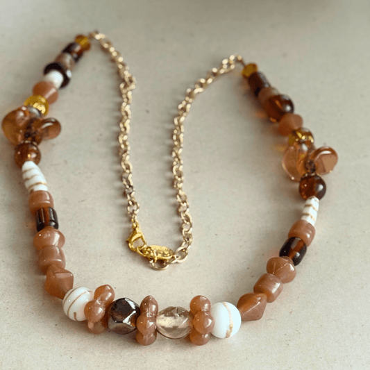 Lampwork Glass Beaded Necklace | Woodland Handmade Jewelry - Distinct Designs