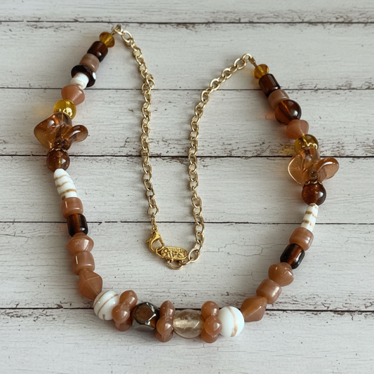 Lampwork Glass Beaded Necklace | Woodland Handmade Jewelry - Distinct Designs