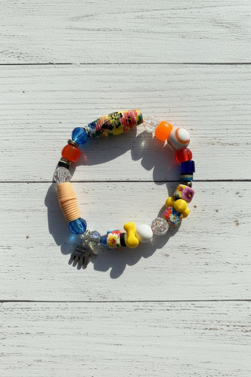 Mixed Media Softball Friendship Bracelet Set | Sporty Chic Handmade Jewelry - Distinct Designs