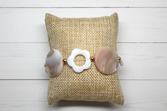 Natural Shell Beads Bracelet | Coastal Landing Handmade Jewelry - Distinct Designs