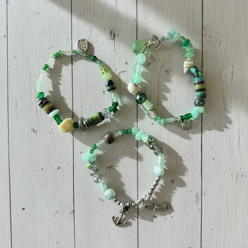 Natural Shell Naturtical Bracelets | Coastal Landing Handmade Jewelry - Distinct Designs