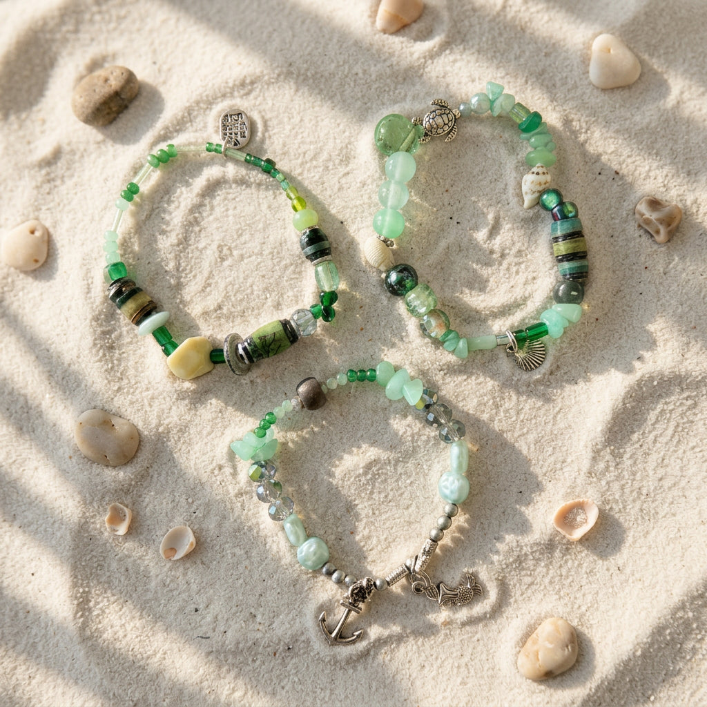 Natural Shell Naturtical Bracelets | Coastal Landing Handmade Jewelry - Distinct Designs