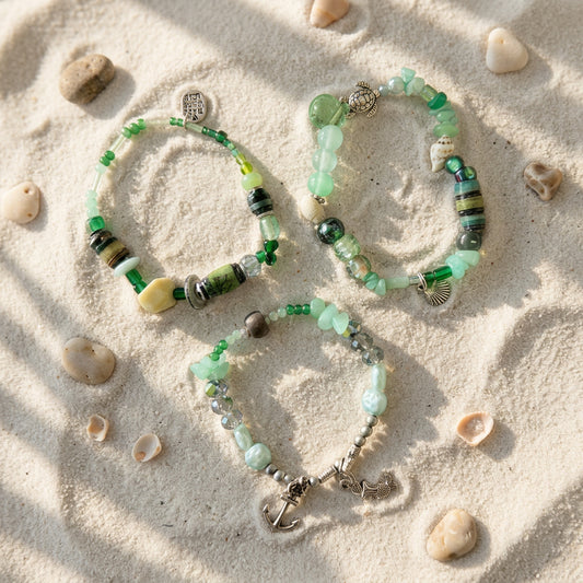 Natural Shell Naturtical Bracelets | Coastal Landing Handmade Jewelry - Distinct Designs