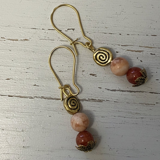 Natural Stone Dangle Earrings | Nature - Inspired Elegance Handmade Jewelry - Distinct Designs