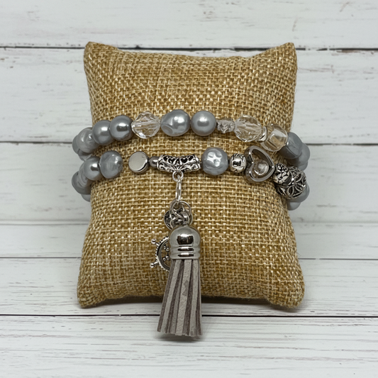 Nautical Elegance Beaded Bracelet Set | Coastal Landing Handmade Jewelry - Distinct Designs