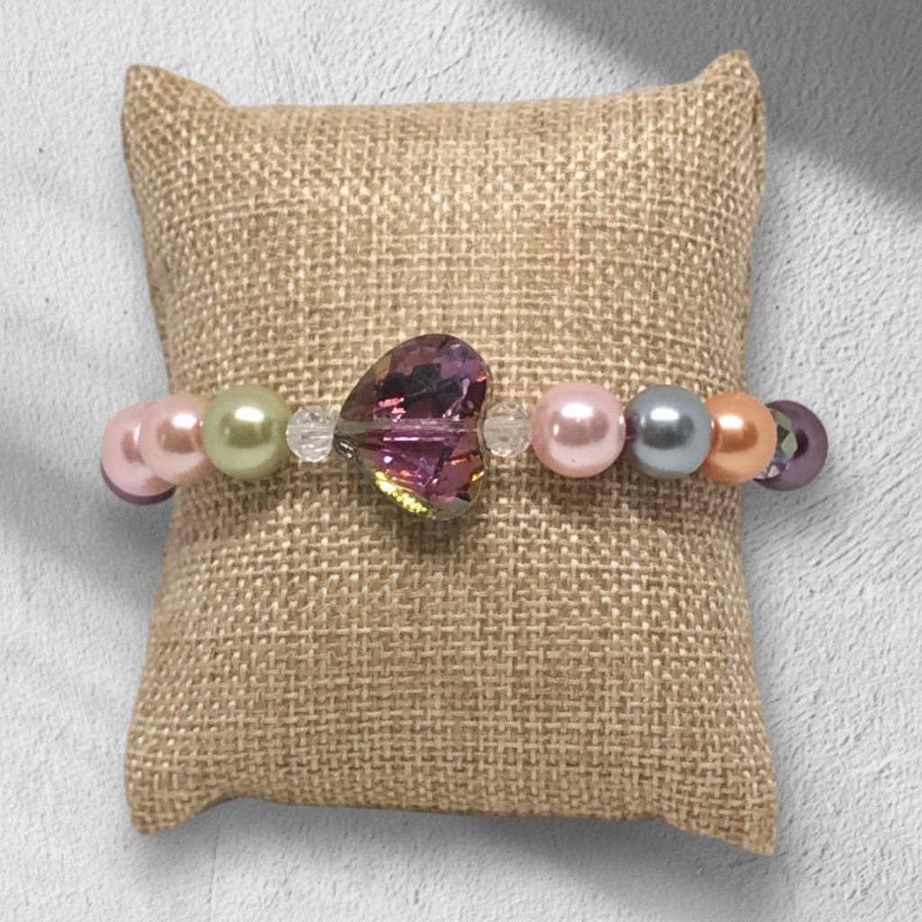 Pearl Glass Beaded Bracelet | Classic Elegance Handmade Jewelry - Distinct Designs